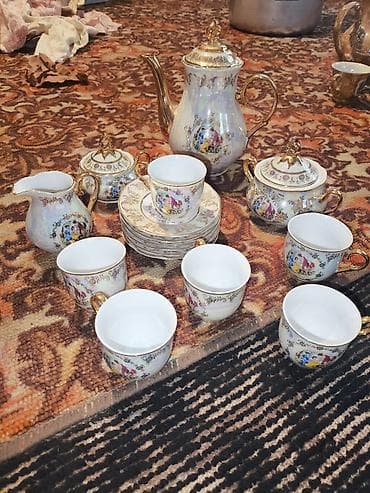 Ev və bağ: Çay dəsti, rəng - Ağ, Farfor — 1