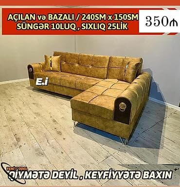 Divanlar: Künc divan, Yeni, Açılan, Bazalı, Parça, Şəhərdaxili pulsuz çatdırılma — 2