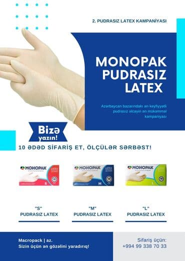 Tanınmış brendin "pudrasiz latex" kampani̇yasi! Ega latex 10 paçka lalafo.az -da Tanınmış brendin "pudrasiz latex" kampani̇yasi! Ega latex 10 paçka