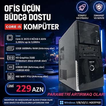 MÜVƏQQƏTİ ŞOK ENDİRİM!!! ⭐Tək Sistem Bloku 229 AZN ⭐KOMPLEKT CƏMİ 329
