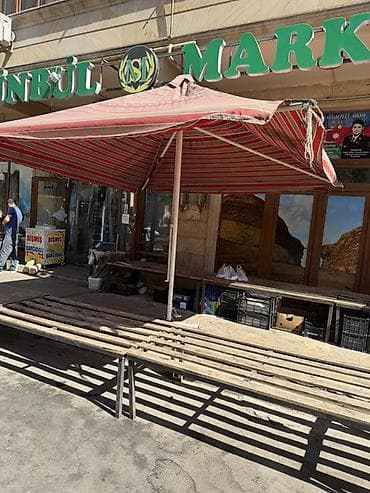 cetir zontik: Böyük ölçülü açıq hava çətiri (terrasa/mağaza önünə) - Forması — 2