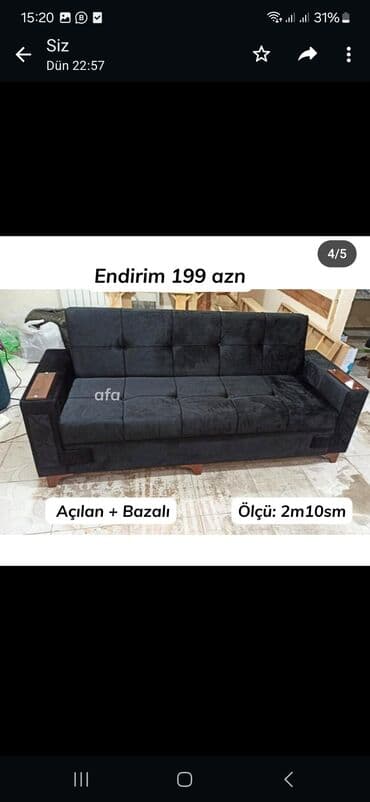 lamini mebel: Divan, Açılan, Bazalı, Parça, Rayonlara çatdırılma — 3