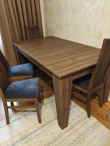 Qonaq otağı üçün, Açılmayan, Dördbucaq masa, 4 stul