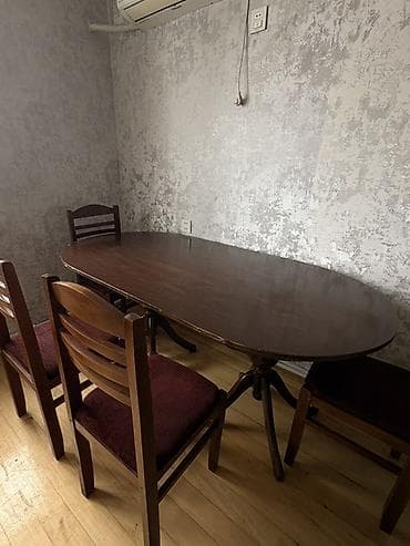 paddon taxtasi: Qonaq otağı üçün, Açılmayan, Oval masa, 6 stul — 3