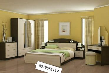 спальная мебель в баку цены: Двуспальная кровать, Шкаф, Трюмо, 2 тумбы, Азербайджан, Новый — 5