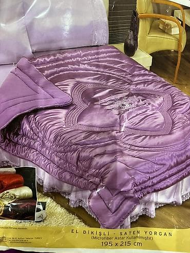tekstil: Yataq üçün Yeni rəng - Bənövşəyi Yataq örtüyü — 6