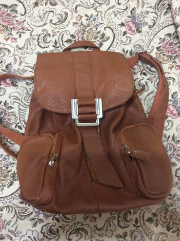 спортивки россия в бишкеке: Стильный рюкзак из натуральной кожи, цвет рыжий, в отличном состоянии — 1