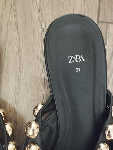 Женская обувь: Zara, Размер: 37, цвет - Черный, Б/у — 3