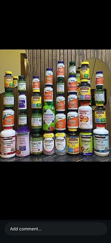 Vitamin, mineral, omeqa, bitki ekstraktları və gigiyena/kosmetika