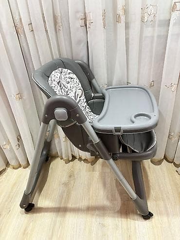 pive seti: Uşaq yemək kreslosu - Rəng: boz/gümüş tonları, naxışlı yumşaq — 2