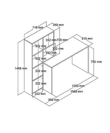 kuxna usdolu: Yazı masası, Dördbucaq masa — 4