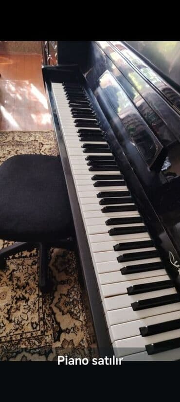 Akkustik pianino – klassik şaquli model. - Korpus: qara rəngli