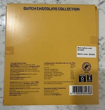 Ləpələr: Dutch Chocolate Collection – “Vincent” temalı şokolad dəsti greATing — 2