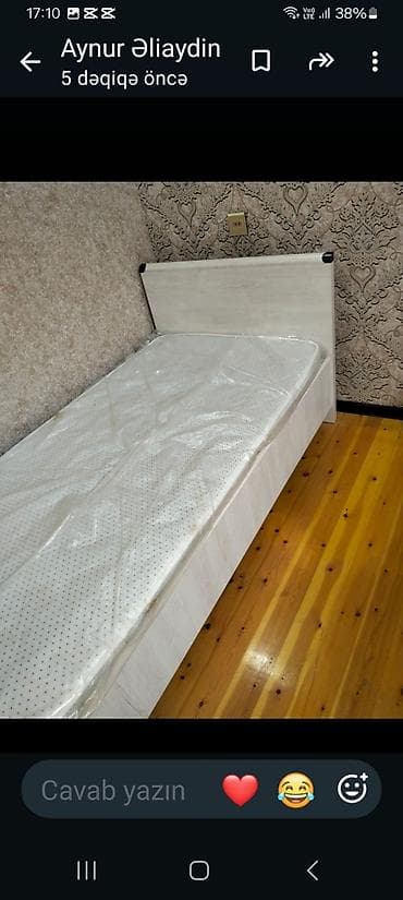 Çarpayılar: Yeni, Təknəfərlik çarpayı, Bazasız, Matras ilə, Siyirməsiz — 2