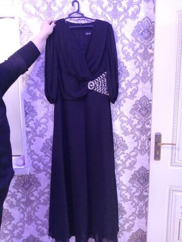 Dəstlər, kostyumlar: Qadın paltarları dəsti - Açıq mavi mini don: qısa qollu, kvadrat — 3