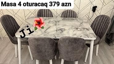 Yeni, Dördbucaq masa, 4 stul