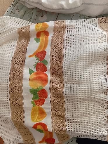 Mətbəx üçün dekorativ pərdə/örtük - Material: nazik toxunma tor parça