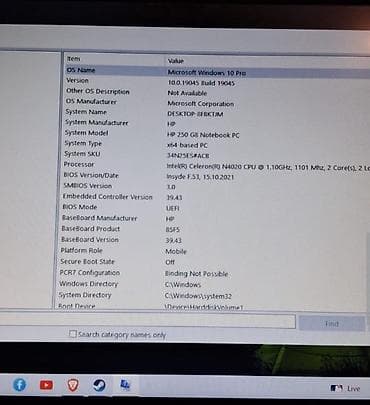 acer nitro 1: HP 250 G8 Notebook PC noutbuk. Əsas xüsusiyyətlər: - Marka: HP - — 2