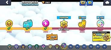 Личные вещи: Brawl Stars oyun hesabı - Kuboklar: 31,851 (Trophy Road-da 32,000 — 2