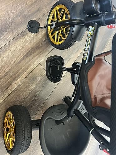 Детский мир: Uşaq üçtəkərli velosipedi – qəhvəyi dəri görünümlü örtük, iri — 9