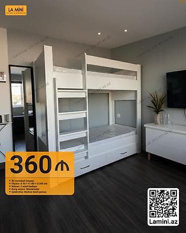 Ev və bağ: İki mərtəbəli çarpayı – La Mini - Ölçülər: D 90 x H 180 x U 200 sm - — 1