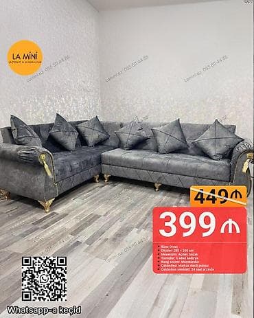 Divanlar: Künc divan, Açılan, Bazalı, Parça, Şəhərdaxili pulsuz çatdırılma — 1