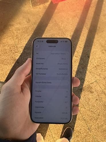 i̇pone 14: IPhone 15 Pro, 128 GB, Ağ, Zəmanət, Simsiz şarj, Face ID — 8