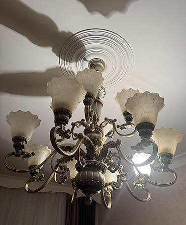Бра, настенные светильники: Люстра, 10 и более ламп, Металл — 2