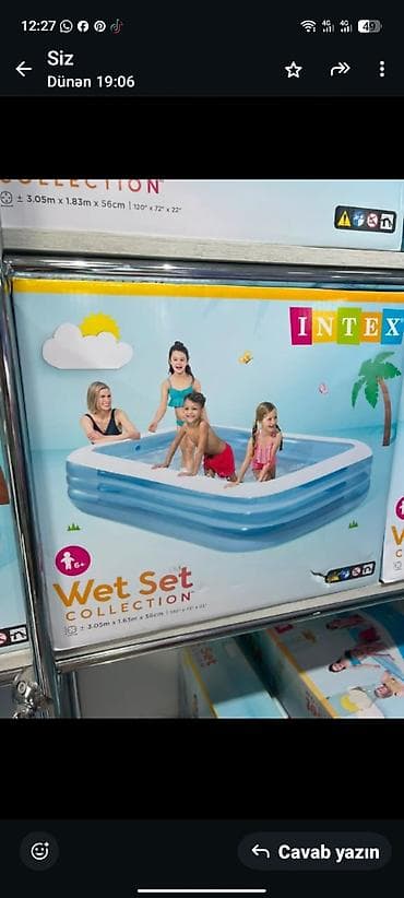 🌊 INTEX Easy Set Hovuz 🏖️ ✔️ 3.05×luzun×58 derin ✔️ Asan quraşdırılma