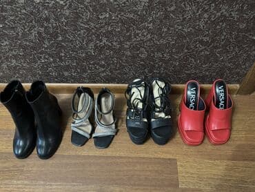 qadın alt: Qadın ayaqqabıları seti - Qara dəri qısa çəkmə: orta hündür blok — 2