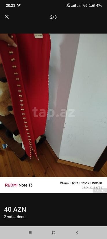 Məhsul: Ziyafət donu Qiymət: 40 AZN (şəkildə göstərilib) Təsvir: -