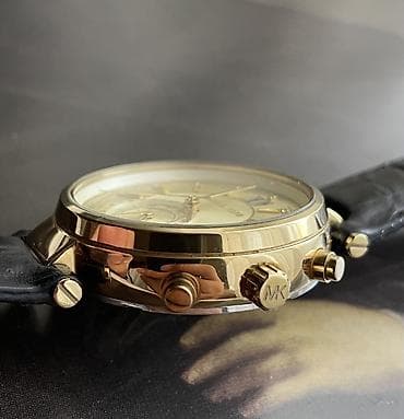 qizil aliram: İşlənmiş, Qol saatı, Michael Kors, rəng - Qızılı — 5