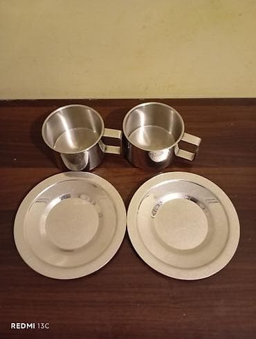 Çay dəsti, rəng - Gümüşü, 2 nəfərlik — 2