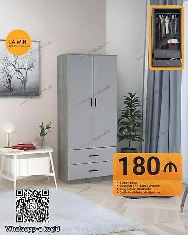 2 qapılı, Siyirməli, Boz, Açılan, Düz dolab lalafo.az -da 2 qapılı, Siyirməli, Boz, Açılan, Düz dolab