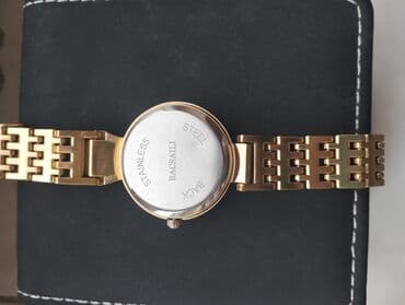 женские металлические пояса: Наручные часы, цвет - Золотой — 5