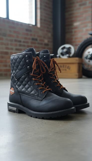 Harley davi̇dson firmasi. 43 olcudur.Temiz deriden botinka. Moto