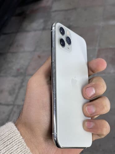 iphone 11 2ci el: IPhone 11 Pro, 64 GB, White Titanium, Face ID, Barmaq izi, Simsiz şarj — 4