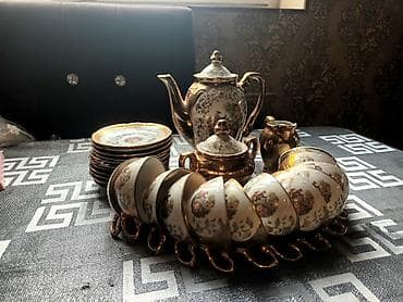 green kofe: Кофейный набор, цвет - Золотой, Кобальт, 12 персон, Германия — 1