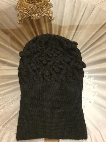 qadınlar üçün qulaqlı papaqlar: Qara toxunma papaq - Rəng: tam qara - Model: klassik beanie tipli — 8