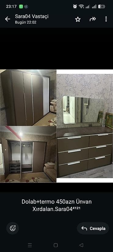 belarus mebelleri bakida: Dolab+termo 450azn Ünvan Xırdalan.Sara04⁴¹²¹ — 1