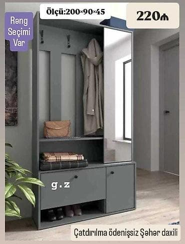 bal: Dəhliz üçün funksional və yığcam dolab. Dolabda güzgü, üst dolabça və — 6