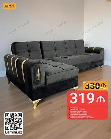 saat sensor: Künc divan, Açılan, Bazalı, Parça, Şəhərdaxili pulsuz çatdırılma — 1