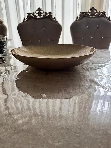 Dekorativ şüşə meyvə qabı Emsandan alinib - Material: qalın şüşə - — 3