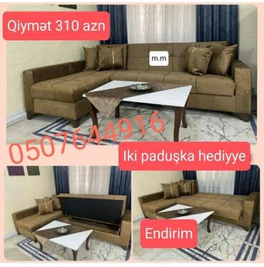 meqa mebel: Künc divan, Yeni, Açılan, Bazalı, Parça, Şəhərdaxili pulsuz çatdırılma — 1