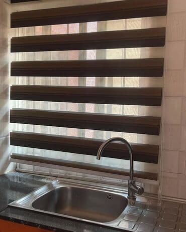 Güzgülər: Zebra tipli rulon pərdə - İkili qatlı dizayn: şəffaf və qaranlıq — 3