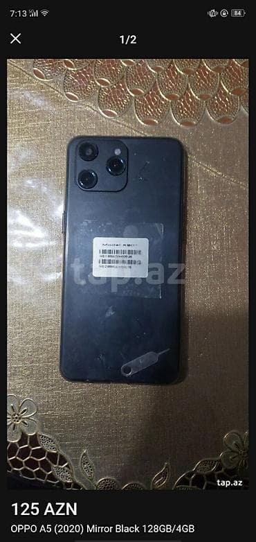 hava telefonu: Oppo A5 (2020), 128 GB, rəng - Qara — 2