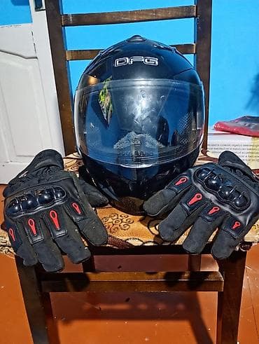 sukutur motor: DFG motosiklet dəbilqəsi + qoruyucu əlcək dəsti - Brend: DFG - Növ — 6