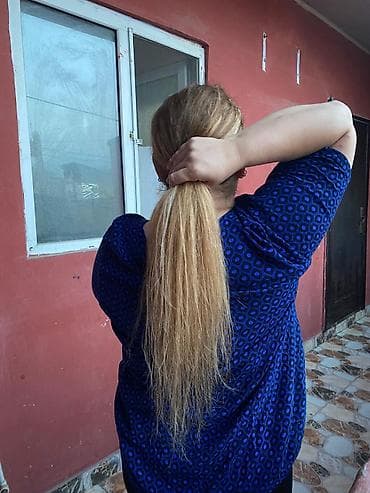 Təbii uşaq saçı – kəsim üçün hazır - Uzunluq: təxminən belədək, çox