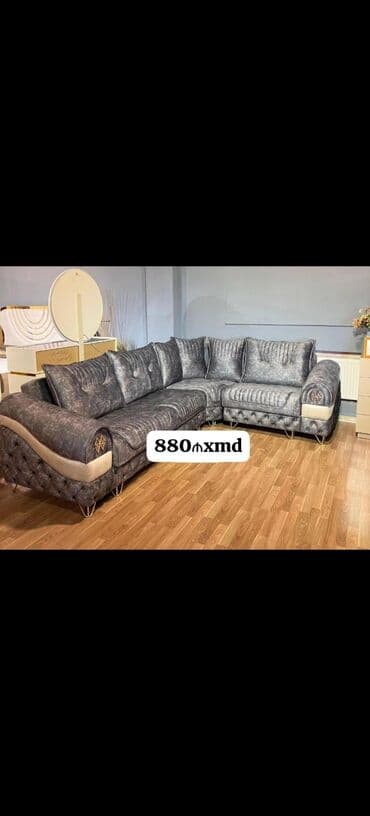 угловые диваны в баку: Угловой диван, Раскладной, Ткань — 13