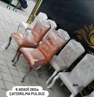 masalar ve stullar: Qonaq otağı üçün, Yeni, Dördbucaq masa, 6 stul — 6